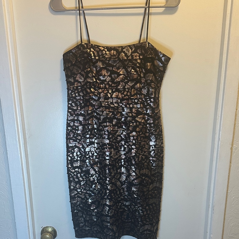 Elegant Black and Rose Gold Women's Dress